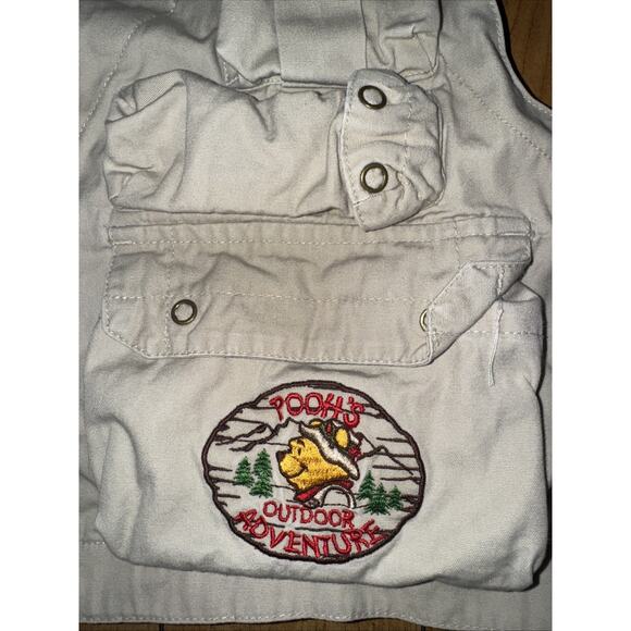 Vintage Mickey Inc Winnie the Pooh Outdoor Adventure Fishing Vest Tan Medium 90s - Picture 2 of 8